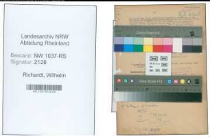 Entnazifizierung Wilhelm Richardt , geb. 17.11.1893 (Postassistent)