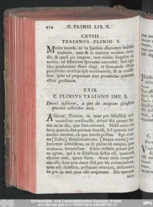 CXVIII. Traiano Plinio S.