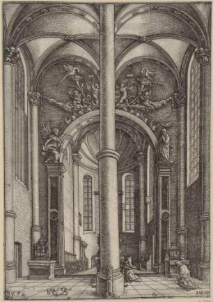 Innenansicht der Katherinenkirche in Augsburg (mit der Parabel vom Pharisäer und dem Zöllner)