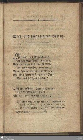 Drey und zwanzigster Gesang