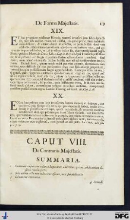 Caput VIII. De Contrariis Majestatis.
