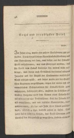 Sechs und dreyßigster Brief