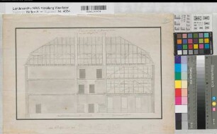 Münster (Münster) Gymnasium Paulinum Schnitt 1786 50 münst. Fuß = 15 cm 25 x 39 kol. Zeichnung KSM Nr. 1012g