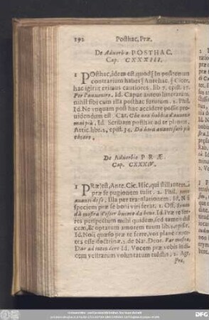 De Adverbio Prae. Cap. CXXXIV.