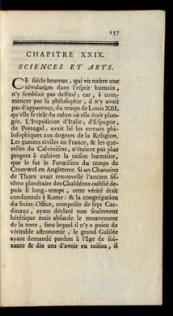 Chapitre XXIX. Sciences Et Arts