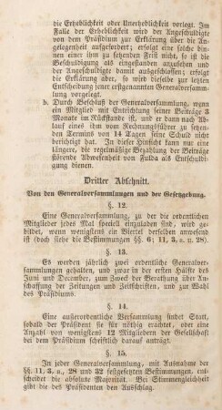 Dritter Abschnitt. Von den Generalversammlungen und der Gesetzgebung.