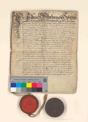 Kurfürst Friedrich Wilhelm, Markgraf von Brandenburg, bestätigt den Leinewebern und Ziechenmachern der Städte Templin und Lychen die von Kurfürst Joachim 1550 März 13 (siehe dort) erteilten inserierten Innungsartikel.