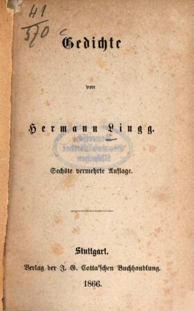 Gedichte, [1]