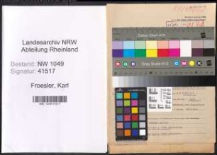 Entnazifizierung Karl Froesler , geb. 11.03.1905 (Lehrer)