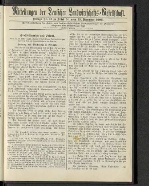Beilage Nr. 15 zu Stück 50 vom 15. Dezember 1906.