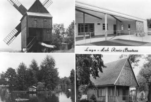 Neschwitz-Luga. Bockmühle, u.a. Ortsansichten, Ansichtskarte