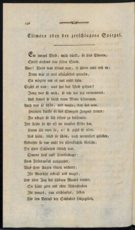 Climene oder der zerschlagene Spiegel.