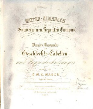 Wappen-Almanach der souverainen Regenten Europa's