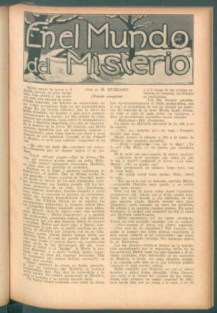 En el mundo del misterio : (Novela completa)