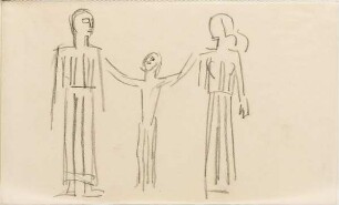 Skizze von drei Figuren (Entwurf zu "Die Eumeniden")