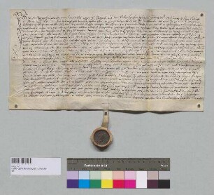 Paul Algasinger verkauft sein Baumannsrecht am Mänhartsgut zu Eibach dessen Grundherrn Achaz von Laiming zu Tegernbach und Aham.; S: Siegmund Seibersdorfer zu Breitenloh