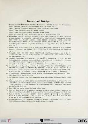 Kaiser und Könige (Nr. 1-285)