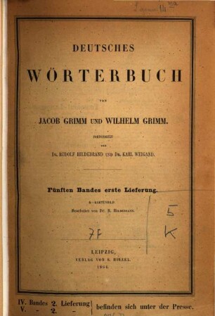 Deutsches Wörterbuch. 5, K