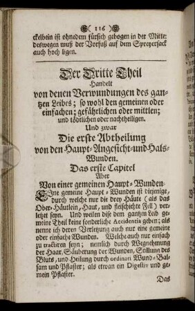 Der Dritte Theil Handelt von denen Verwundungen des gantzen Leibes; ...