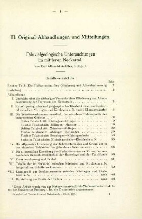 Diluvialgeologische Untersuchungen im mittleren Neckartal