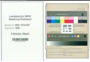 Entnazifizierung Martin Fritzsche , geb. 15.04.1891 (Vertreter)