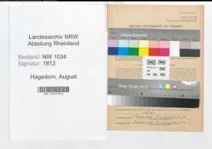 Entnazifizierung August Hagedorn , geb. 25.03.1895 (Stabsintendant)
