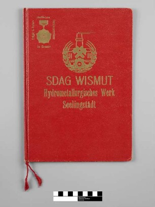 Urkundenmappe "SDAG Wismut Hydrometallurgisches Werk Seelingstädt"