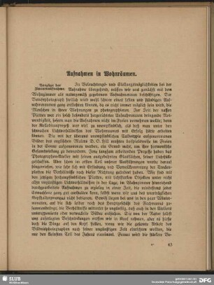 Vorzüge der Zimmeraufnahme