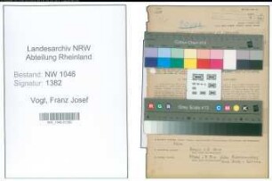 Entnazifizierung Franz Josef Vogt , geb. 17.02.1902 (Lehrer)