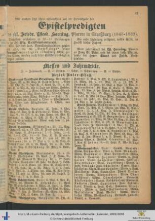 Messen und Jahrmärkte.