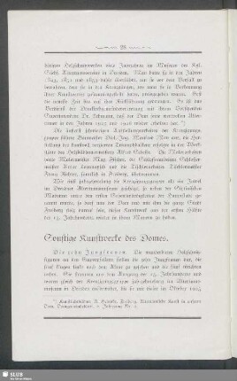 Sonstige Kunstwerke des Domes