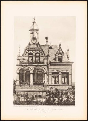 Villa »Klein aber Mein«, Wiesbaden: Ansicht (aus: Moderne Neubauten, 1.Jg., 1894, hrsg. W. Kick)