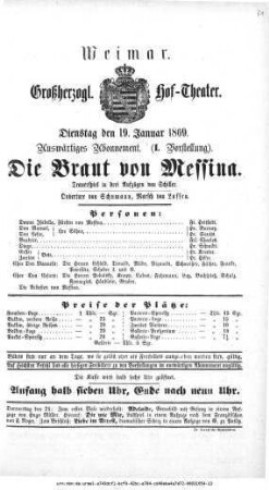 Die Braut von Messina