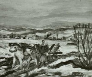 Landschaft mit Kühen