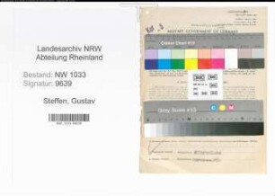 Entnazifizierung Gustav Steffen , geb. 03.04.1892 (Polizeimeister)