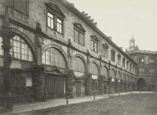 Langer Gang im Stallhof : Dresden, Stallhof, Langer Gang, Hofansicht mit zugesetzten Arkaden