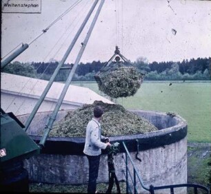 Fotografie: Ein- und Auslagerungstechnik, Hochsilo, Greiferanlage