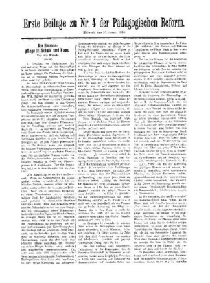 Die Blumenpflege in Schule und Haus : (Schluß) ; Erste Beilage zu Nr. 4 der Pädagogischen Reform