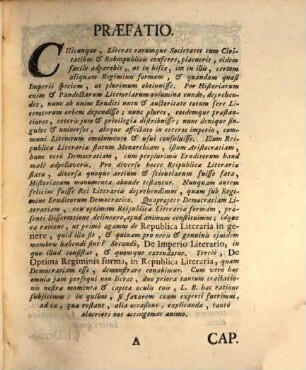 Dissertationis philos. de democratia literaria pars prior