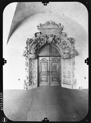 Schloss Friedenstein, Nordflügel, Portal der Schlosskirche