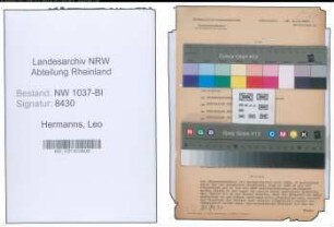 Entnazifizierung Leo Hermanns , geb. 23.08.1902 (Fraeser)