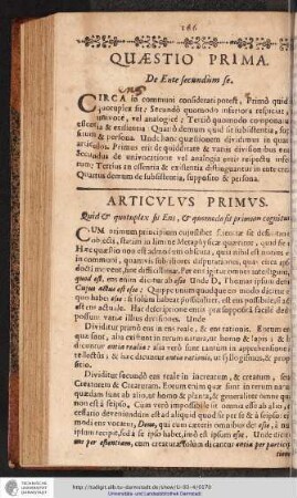 QUAESTIO PRIMA.