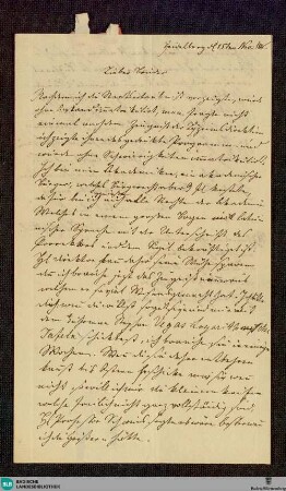 Brief von Josef Scheffel an Philipp Jakob Scheffel vom 15.11.1816 - K 2667, 1