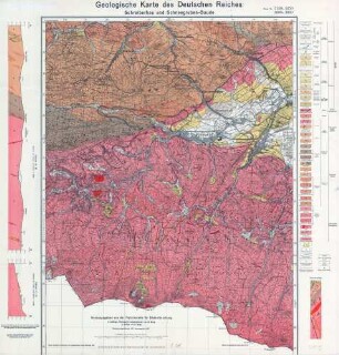 3008 u. 3069 5159 u. 5259 Schreiberhau und Schneegruben-Baude, Geologische Karte des Deutschen Reiches