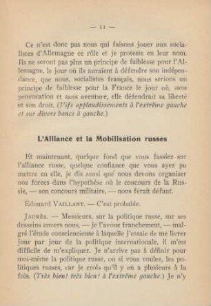 L'Alliance et la Mobilisation russes