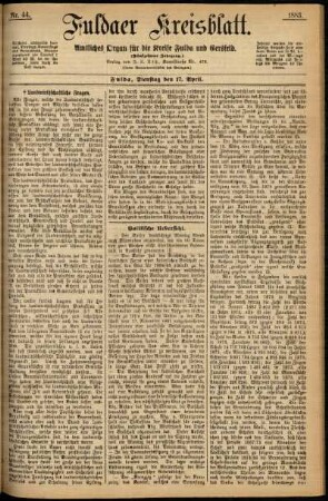 Ausgabe vom Dienstag, den 17. April 1883.
