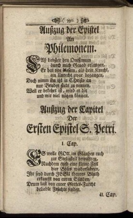 Außzug der Epistel An Philemonem