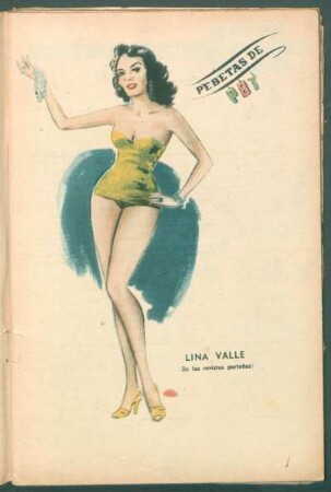 Lina Valle (de las revistas porteñas) - [Dibujo] : Pebetas de PBT
