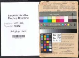 Entnazifizierung Hans Knipping , geb. 12.11.1886 (Kaufmann)