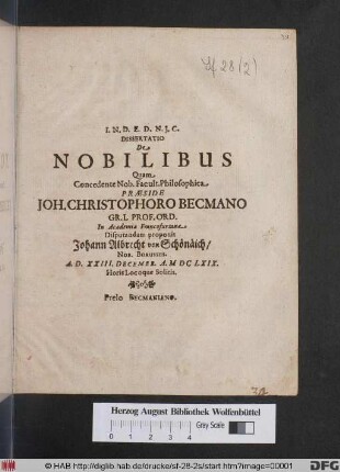 Dissertatio De Nobilibus